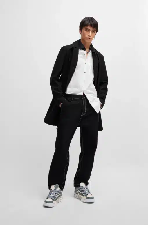 Hugo Mare Car Coat Black