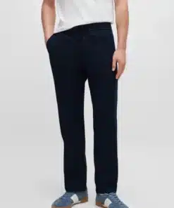 Boss Sanderson Linen Pants Dark Navy