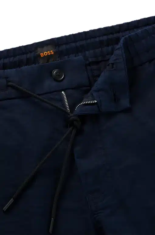 Boss Sanderson Linen Pants Dark Navy