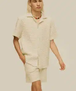 OAS Cuba Waffle Shirt Ecru