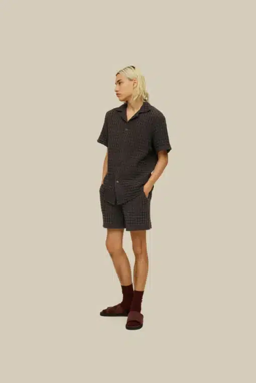 OAS Cuba Waffle Shirt Nearly Black