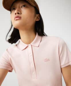 Lacoste Stretch Cotton Pique Dress Light Pink