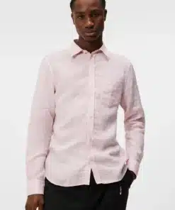 J.Lindeberg Slim Linen Melange Shirt Powder Pink