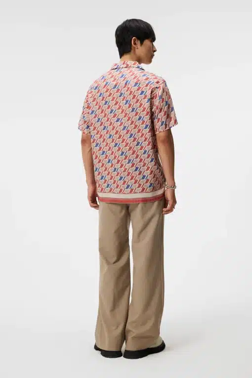 J.Lindeberg Elio Tencel Moto Print Shirt