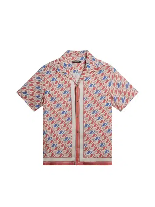 J.Lindeberg Elio Tencel Moto Print Shirt
