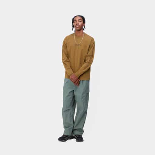 Carhartt WIP L/S Safety Pin T-Shirt Hamilton Brown/Black