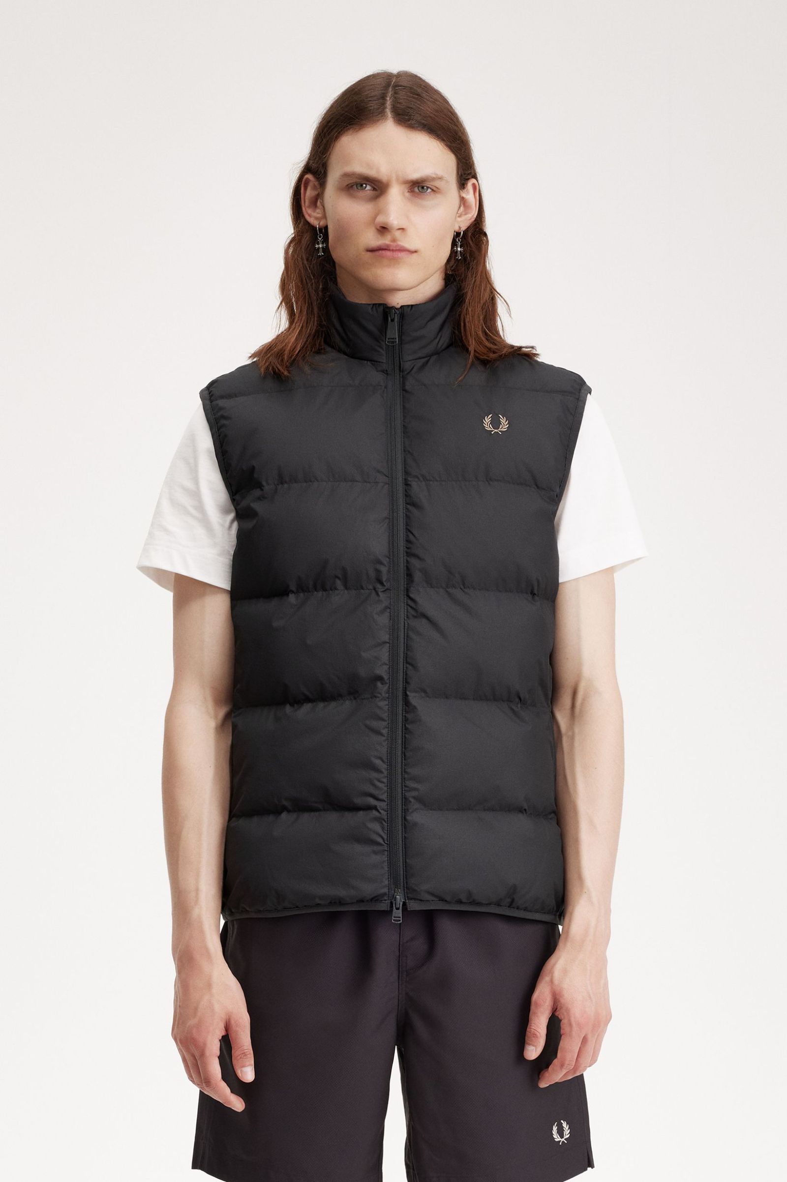 Buy Fred Perry Insulated Gilet Anchor Grey Scandinavian Fashion Store