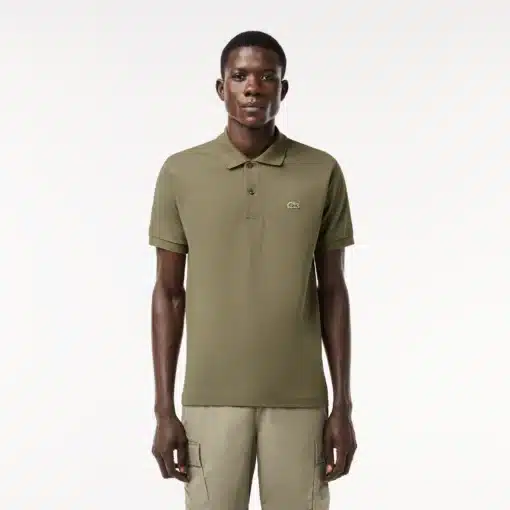 Lacoste Original L.12.12 Petit Pique Cotton Polo Shirt Khaki Green