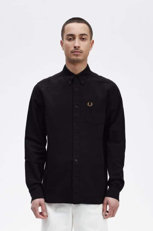 Fred Perry Oxford Shirt Black