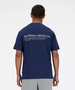 New Balance Athletics Flocked T-Shirt Navy