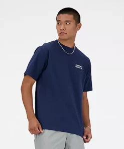 New Balance Athletics Flocked T-Shirt Navy