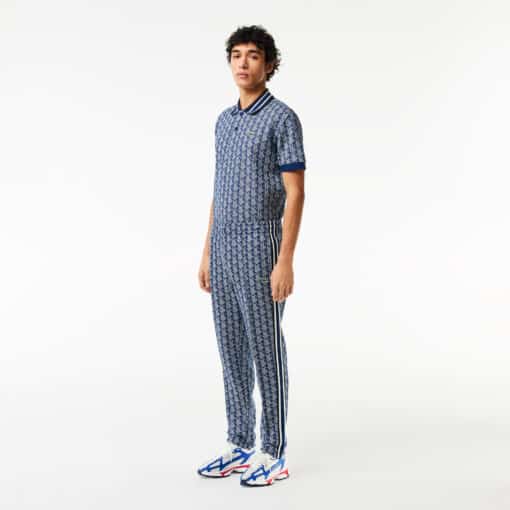 Lacoste Paris Monogram Jaquard Track Pants Navy Blue/White