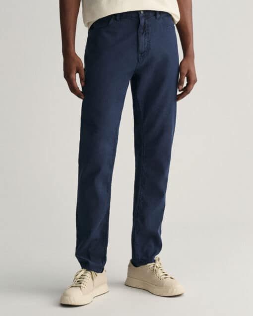 Gant Linen Cotton Slim Jeans Marine