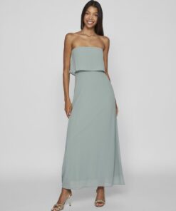 Vila Milina Strap Maxi Dress Green Milieu