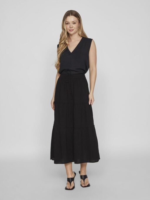 Vila Anla Ankle Skirt Black