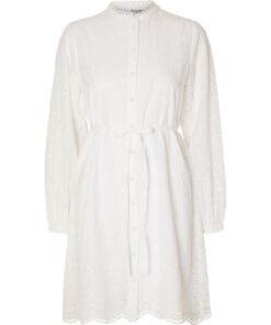 Selected Femme Tatiana Embroidery Dress Bright White