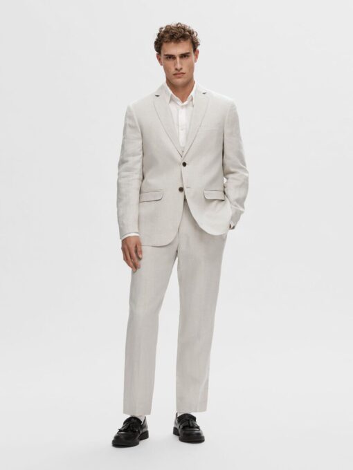 Selected Homme Will Linen Blazer Sand
