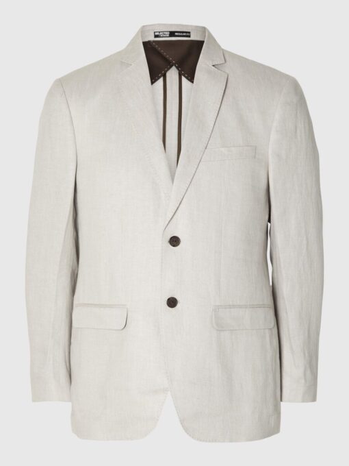 Selected Homme Will Linen Blazer Sand