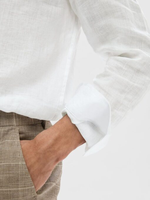 Selected Homme Regkylian Linen Shirt White