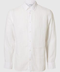 Selected Homme Regkylian Linen Shirt White