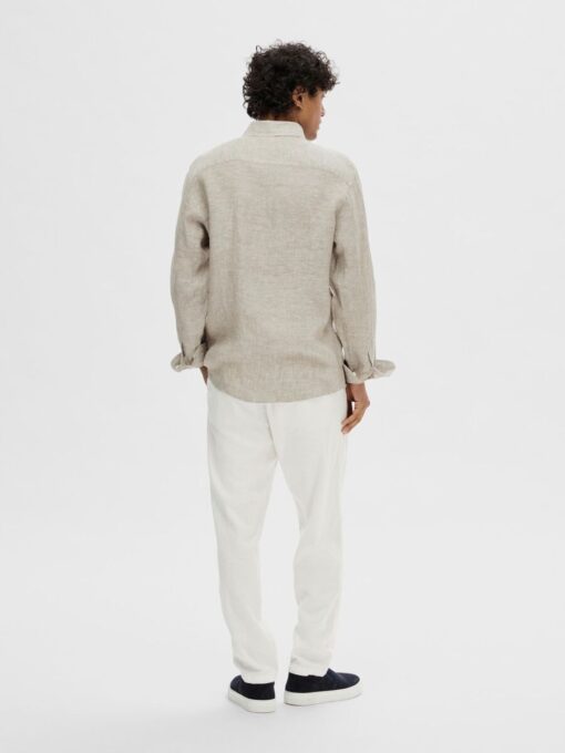 Selected Homme Regkylian Linen Shirt Vetiver