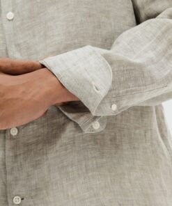 Selected Homme Regkylian Linen Shirt Vetiver