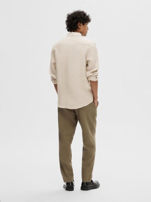 Selected Homme Regkylian Linen Shirt Pure Cashmere