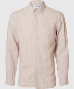 Selected Homme Regkylian Linen Shirt Pure Cashmere
