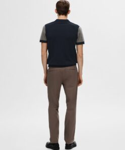 Selected Homme Mattis Knit Stripe Polo Sky Captain