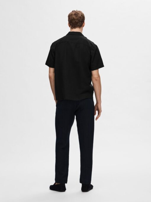 Selected Homme Relax New-Linen Resort Shirt Black