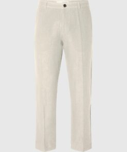 Selected Homme Mads Straight Linen Pants Pure Cashmere