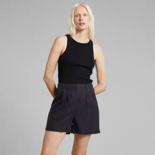 Dedicated Shorts Djupvik Linen Phantom Black