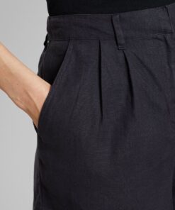Dedicated Shorts Djupvik Linen Phantom Black