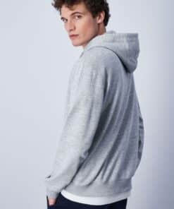 Champion Embroidered Small Script Logo Hoodie Light Grey