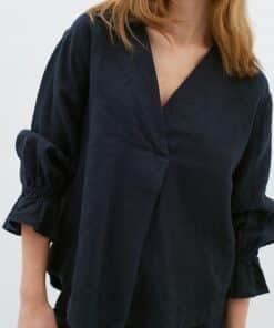 InWear Peg Linen Blouse Marine Blue