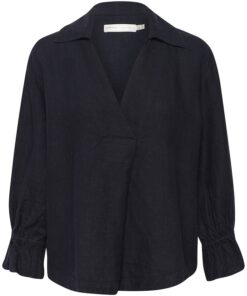 InWear Peg Linen Blouse Marine Blue