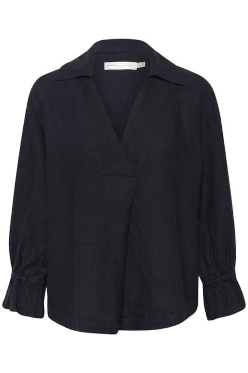 InWear Peg Linen Blouse Marine Blue