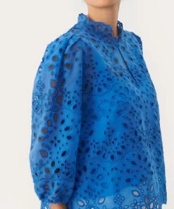 Part Two Grethe Lace Blouse Nebulas Blue