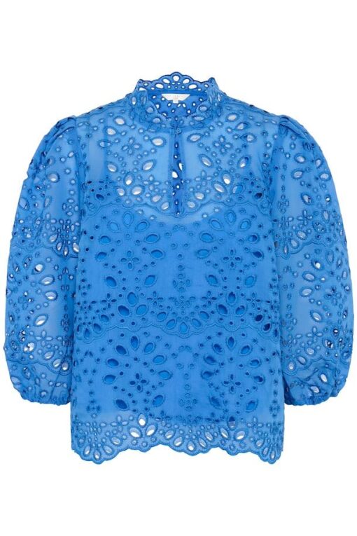 Part Two Grethe Lace Blouse Nebulas Blue