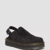 Dr. Martens Zebzag Suede Casual Slingback Platform Mules Black