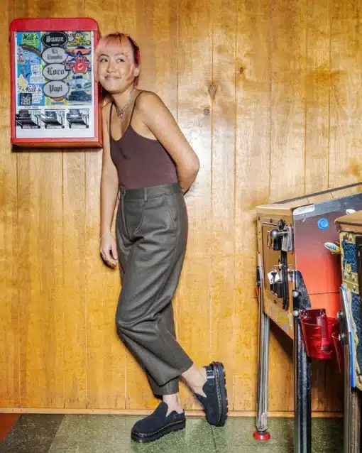 Dr. Martens Zebzag Suede Casual Slingback Platform Mules Black