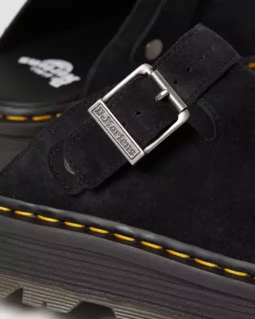 Dr. Martens Zebzag Suede Casual Slingback Platform Mules Black