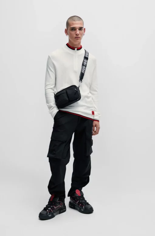 Hugo Saikk Zip Sweater White
