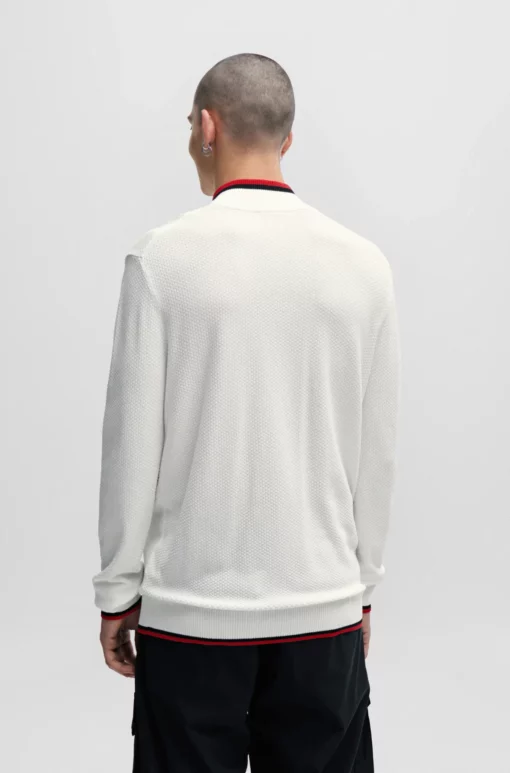 Hugo Saikk Zip Sweater White