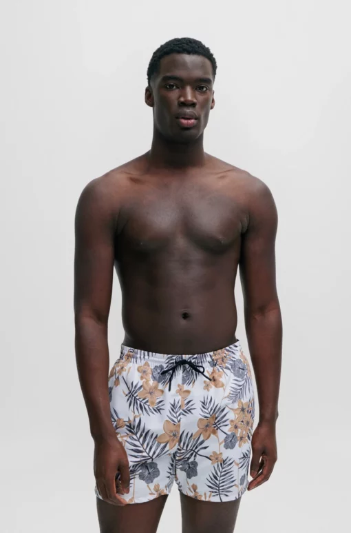 Boss Piranha Swim Shorts White