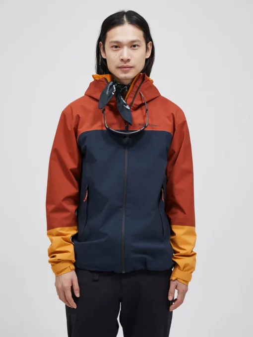 Peak Performance Trail Hipe Shell Jacket Men Spiced/Salute Blue/Desert Blow
