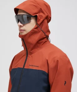 Peak Performance Trail Hipe Shell Jacket Men Spiced/Salute Blue/Desert Blow