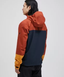 Peak Performance Trail Hipe Shell Jacket Men Spiced/Salute Blue/Desert Blow