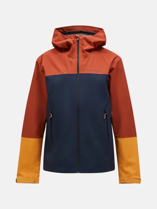 Peak Performance Trail Hipe Shell Jacket Men Spiced/Salute Blue/Desert Blow