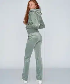 Juicy Couture Classic Velour Robertson Zip Hoodie Chinois Green
